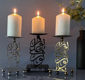 Islamic Noor sign dining <b>table</b> candle holder living room decor candle holder bedroom candle holder <b>balcony</b> decor candle holder - Product Image 4