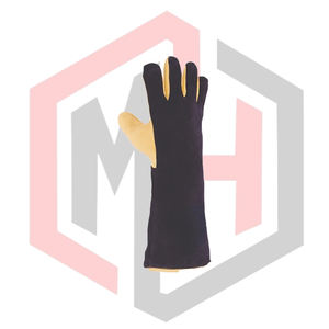 Guantes de Trabajo Profesionales para Soldadura, de Cuero Dividido y Grano Completo, Forrados y Cosidos, Resistentes al Calor y a los Cortes, de 16 Pulgadas, Guantes de Seguridad - Product Image 3
