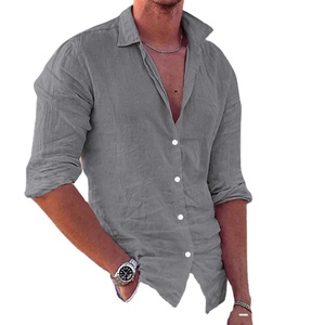 Camisas de Vestir de Verano para Hombre, Manga Larga, Poliéster/Algodón, Diseño de Puntos, Ecológicas, de Secado Rápido, Estilo Urbano, Tallas Grandes, Gran Venta - Product Image 6