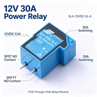 Relais de puissance 12V 30A SLA-12VDC-SL-A SPST NO à courant élevé, électromagnétique, pour montage sur circuit imprimé (PCB) traversant, composant électronique