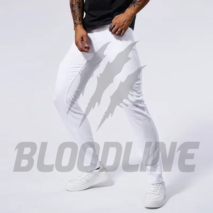 Jean en denim blanc coupe droite Bloodline, coupe slim, taille mi-haute, en coton, style décontracté d'été pour homme, imprimé numérique - Product Image 6