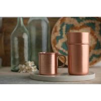 Mug de voyage artisanal en cuivre pur, écologique, compatible lave-vaisselle et micro-ondes, logo personnalisable, BS International, livraison en 6-12h
