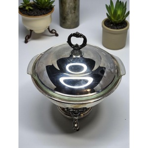 Plat à réchaud professionnel en acier inoxydable avec support à combustible pour restaurants et événements de restauration - Product Image 2