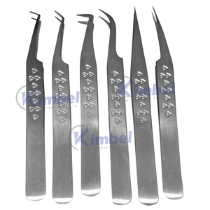 Juego de pinzas rusas Mega Volume para extensiones de pestañas, pinzas rectas y curvas - Product Image 5