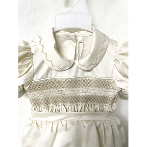 Vestido y Body de Encaje y Satén para Bebé Niña, Poliéster/Algodón, ODM, Ropa Infantil Sólida Hecha en Vietnam - Product Image 1