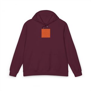 Sudadera con Capucha Extra Grande Personalizada para Mujer, Sudadera de Alta Calidad en Color Marrón Anaranjado con Estampado en el Pecho, Sudadera de Forro Polar Grueso - Product Image 1