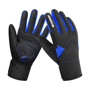 Gants de cyclisme d'hiver pour hommes et femmes, gants de vélo thermiques coupe-vent en gel pour temps froid, compatibles avec les écrans tactiles - Product Image 1