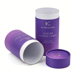 Boîtes cadeaux cylindriques violettes personnalisées de haute qualité - Product Image 2