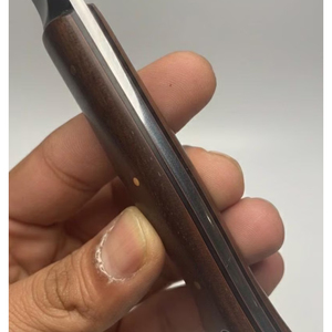 Couteau de chasse artisanal en acier 440C, manche en bois de fer africain, lame pleine longueur, étui en cuir - Product Image 3