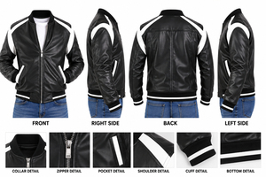 Custom Stylish <b>Winter</b> <b>Waterproof</b> Goat Skin Leather <b>Jacket</b> with Stand Collar and Front Top Selling New Fashion for men and <b>woman</b> - Product Image 5