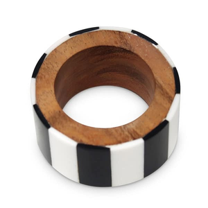 Porte-serviettes de table design classique en résine et bois, décoration écologique avec plusieurs finitions - Product Image 3