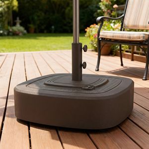 Base per Ombrellone da Esterno con Ruote, Supporto per Ombrelloni da Giardino per Pali da 1.5''/1.9'', Raggio 3.5m/3m, Realizzata in Poliestere - Product Image 2