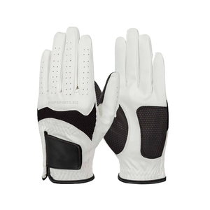 Gants de golf en cuir Cabretta, gants de golf en gros, logo personnalisé, antidérapants, blancs, de haute qualité - Product Image 1