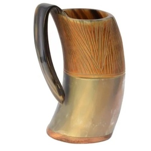 Jarra de Cuerno de Búfalo Natural Pulido Estilo Americano Ecológica Personalizable de Calidad Premium para Cerveza - Product Image 1