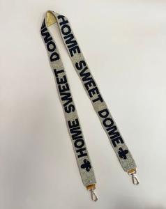 LAISSEZ Cinturones de Cuentas de Vidrio Hechos a Mano de Lujo Vintage, Correas de Guitarra de Longitud Personalizada, Diseño de Estrella Bordada con Cuentas, Ecológico, CRISTAL - Product Image 3