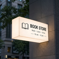 Boîte à lumière LED personnalisée Signvia avec un design durable et écologique pour la publicité extérieure, en acrylique, pour les salons de beauté