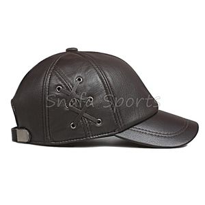 Gorra de béisbol de cuero genuino más vendida para hombres y mujeres, gorra negra ajustable de cuero real para otoño e invierno. - Product Image 3