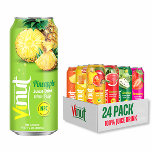Para VINUT 490ml Variedad sin azúcar Bebida de jugo con sabor a pulpa Etiqueta privada Muestra gratis para exportar desde Vietnam - Product Image 1