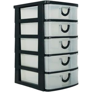 Cassettiera in Plastica Resistente con 5 Cassetti per Organizzazione Personale e Accessori per Cucito, Arti e Mestieri - Product Image 1