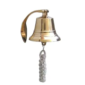 Nautical Brass Hanging Harbor Bell 4 inch Brass Nautical Bell Nautical Decoration For Christmas Decoration Wholesale Handmade