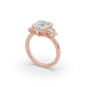 แหวนเพชรทรงเอเมอรัลด์ 3.35 กะรัต เพชรเลี้ยงในห้องปฏิบัติการ ทอง 14K 10K ดีไซน์โดดเด่น ทรงบริลเลียนท์ น้ำหนักเบา แหวนหมั้น จัดจำหน่ายโดยตรงแบบ B2B - Product Image 4