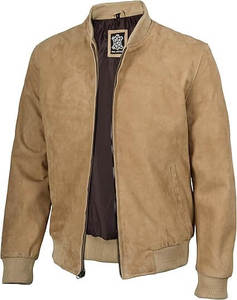 <b>Men</b>’s Tan <b>Suede</b> <b>Jacket</b> - Product Image 1