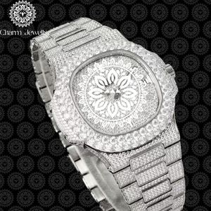 Reloj de Lujo para Mujer Charm_Jewels, de Acero Inoxidable, con Esfera Cuadrada, Analógico de Cuarzo, con Incrustaciones de Diamantes, Estilo Joyería de Moda - Product Image 4