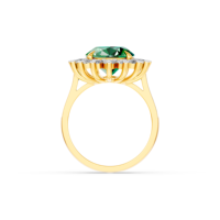 Anillo de Oro Sólido de 14K, 9K, 10K, 18K con Gema de Laboratorio de 6 Quilates, Certificado IGI, Joyería Fina Ética, Fabricante RJC, Venta al por Mayor, OEM, ODM, E201287