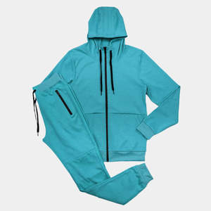Ensemble de survêtement sport deux pièces pour homme, design OEM, 60% coton 40% polyester, molleton technique, qualité supérieure, coupe ajustée - Product Image 1