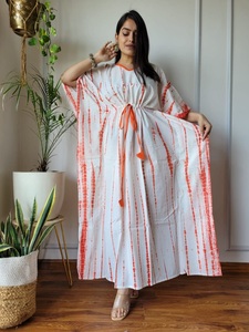 <b>Boho</b> Maxi <b>Dress</b> V-Neck Tie Dye Striped Short Sleeve Loose Fit Natural Waist Rayon Eco-Friendly Breathable <b>Summer</b> Casual - Product Image 4