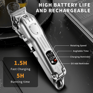 Afeitadora Eléctrica Inalámbrica Recargable para Hombre, Afeitadora Rotativa Impermeable para Cabeza Calva con Funciones Multifuncionales - Product Image 4