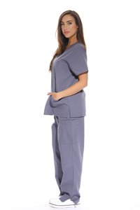 Medical <b>Scrubs</b> Custom Logo Nurse Uniform Set Stretch Workwear for Women Men Hospital Healthcare Professionals Hospital Wear - Product Image 2