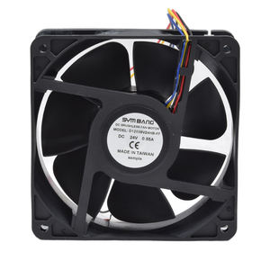 Ventilateur d'extraction électrique à roulement à billes D12038-FF 120x120x38mm 48V 24V 12V avec pales en plastique OEM - Product Image 2