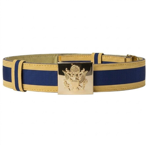 Ceinture Cérémonielle OEM Faite à la Main en Cuir Véritable avec Tresse Métallique Dorée et Boucle Ajustable Dorée - Product Image 5