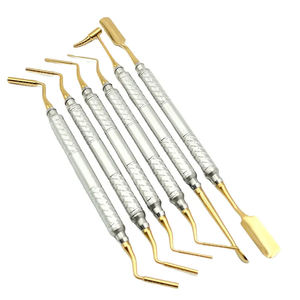Juego de Instrumentos Dentales para Rellenos de Composite, 6 Piezas, Agarre Moleteado Plateado, Herramientas Quirúrgicas Manuales Clase I, Shuja Surgico - Product Image 1