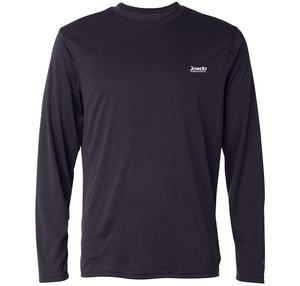 T-shirt décontracté à manches longues en coton 100% à col rond pour hommes avec motif imprimé anti-boulochage et caractéristiques de séchage rapide - Product Image 1