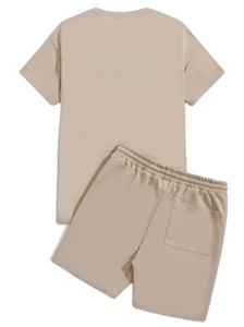 Conjunto Deportivo Informal de Dos Piezas con Logotipo Personalizado, Transpirable, de Verano, de Alta Calidad, Camiseta y Pantalones Cortos de Poliéster/Algodón Suave para Hombre - Product Image 2