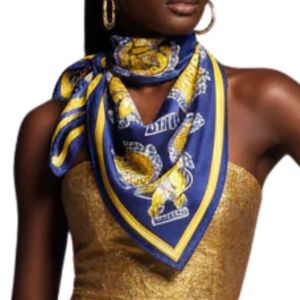 Écharpe Sigma Gamma Rho Bleu Royal et Or, Accessoire de Mode Léger et Élégant pour Sororité Grecque, Idéal comme Cadeau - Product Image 4