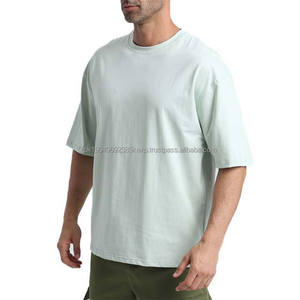 Camisetas Extra Grandes de Algodón 100% Pesado con Hombros Caídos para Hombre, Ropa de Talla Grande, Camisetas de Manga Corta, Ropa de Calle de Verano - Product Image 5