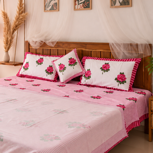 Stylish Printed Cotton Bedsheet with Classic Pattern Durable Fabric Eco-Friendly for Everyday Use <b>Bedspread</b> Coverlet for Bedroom - Product Image 4