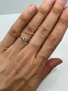 0.60 CT Lab Grown <b>Diamond</b> <b>Ring</b> in 18K Gold | IGI Certified Trendy Engagement Wedding <b>Ring</b> for Women - Product Image 3
