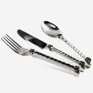 Ensemble de couverts en métal au design moderne pour restaurant, hôtel, buffet, service de traiteur avec finition polie longue durée - Product Image 1