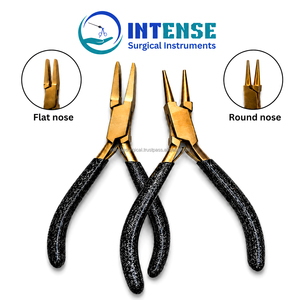 Professional Stainless Steel Jewelry Making Tool Kit Flat Nose and Round Nose Pliers Set for <b>Beading</b> and Wire Work - Product Image 4