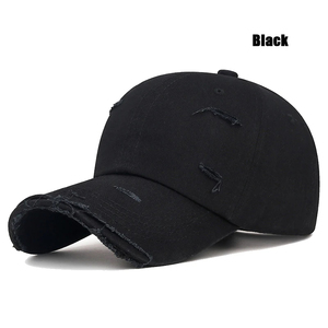 Gorra de Béisbol Estilo Vintage Desgastado, Unisex, 6 Paneles, Ajustable, de Algodón, Color Gris Sólido, Estilo Casual - Product Image 2