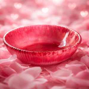 Bol décoratif artisanal en résine époxy rouge moyen, design géode - Product Image 1