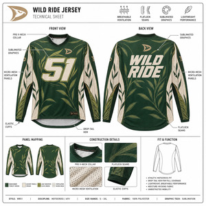 Premium Custom MX Motocross Jersey 100% Polyester Micro Mesh Sublimated <b>ATV</b> Dirt Bike Riding Shirt with Botanical Design - Product Image 5
