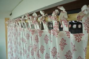 Cortina de Algodón con Estampado Floral Indio Hecho a Mano, Cortinas Étnicas para Ventana, Decoración del Hogar, Sala de Estar, Dormitorio, Sostenible - Product Image 6