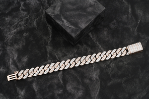 Bracelet cubain tendance en argent sterling 925, style diamant glacé, bijoux unisexe pour looks streetwear - Product Image 2