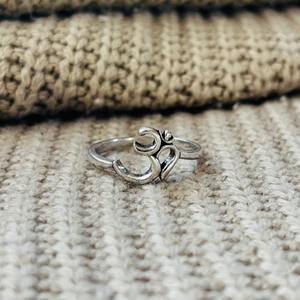 Bague Om en laiton plaqué argent pour le yoga, la méditation, symbole religieux hindou, unisexe, certifiée, vente en gros - Product Image 2