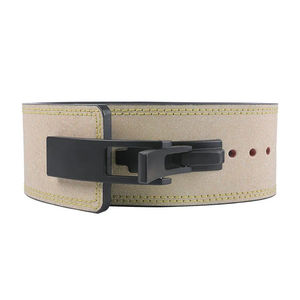 New Wholesale Customized Color Cowhide Power Lifting Belt 10mm Quick Release Lever <b>Fitness</b> <b>Safety</b> Power Lifting Belt Breathable - Product Image 3
